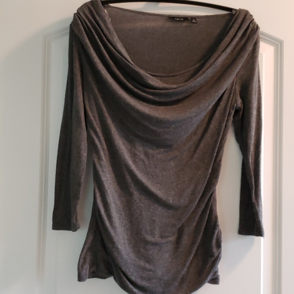 Gray Apt 9 cowl neck shirt